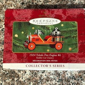 Vintage 1924 Toledo Fire Engine #6 hallmark keepsake ornament kiddie car